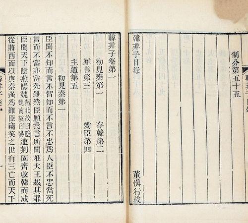 《韩非子》资料,法家思想的精髓与影响